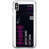 Personalised Concert Ticket Slim TPU Phone Blanc Space X XS Max XR