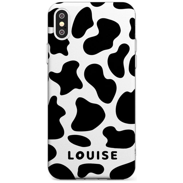 Custom Cow Print Black Impact Phone Case for iPhone X XS Max XR