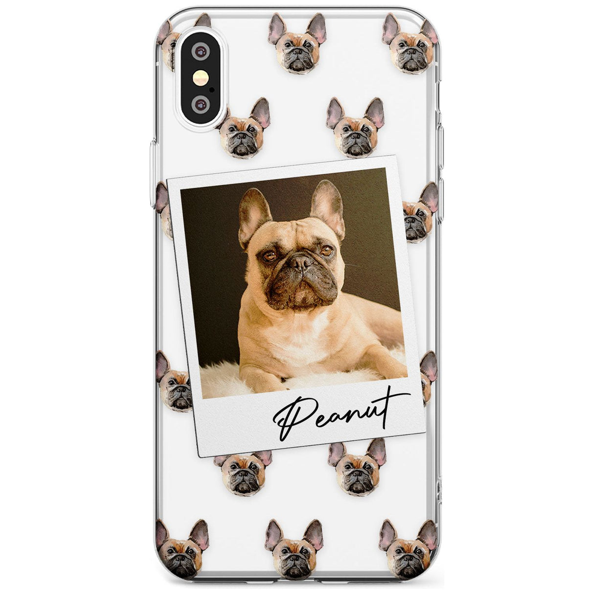 French Bulldog, Tan - Custom Dog Photo Black Impact Phone Case for iPhone X XS Max XR