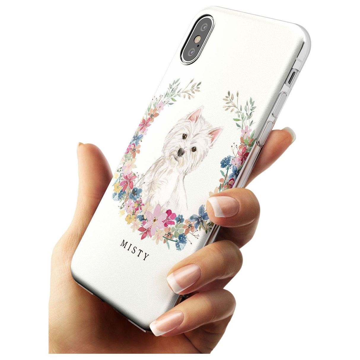 Westie Watercolour Dog Portrait Slim TPU Phone Case Warehouse X XS Max XR