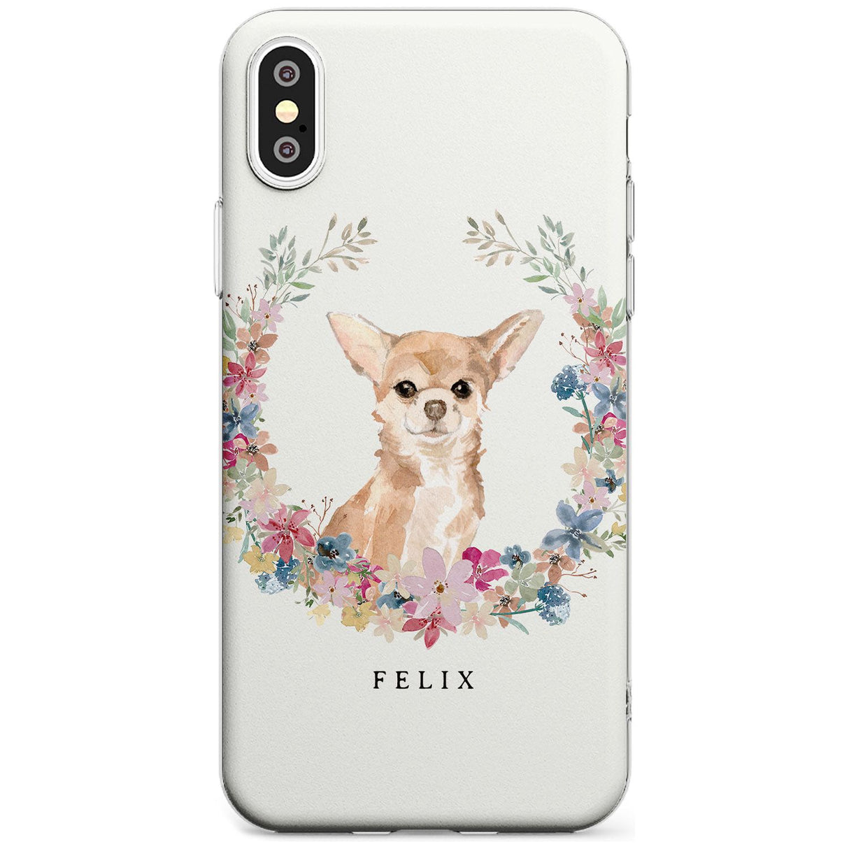 Chihuahua - Watercolour Dog Portrait Slim TPU Phone Case Warehouse X XS Max XR