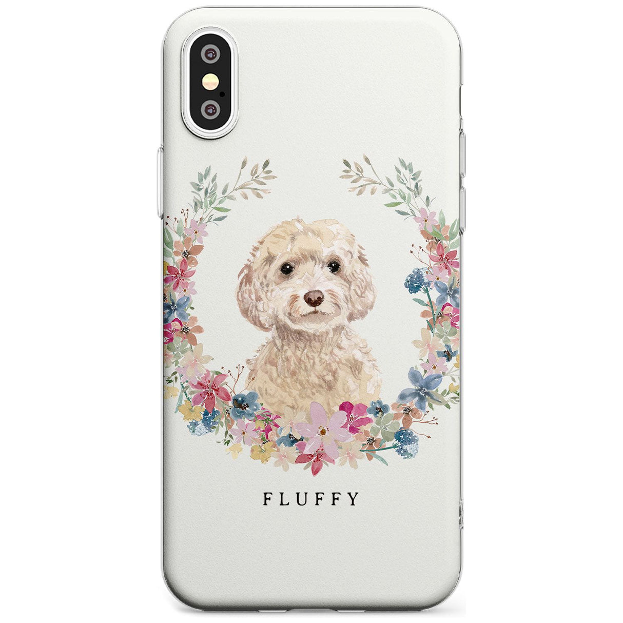 Champagne Cockapoo - Watercolour Dog Portrait Slim TPU Phone Case Warehouse X XS Max XR