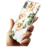 Custom Clear Vintage Floral Cream Anemones Slim TPU Phone Case Warehouse X XS Max XR