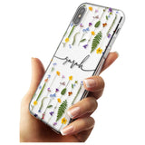 Custom Wildflower Lines Black Impact Phone Case for iPhone X XS Max XR