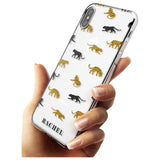 Personalised Jaguar Pattern on Transparent Slim TPU Phone Case Warehouse X XS Max XR