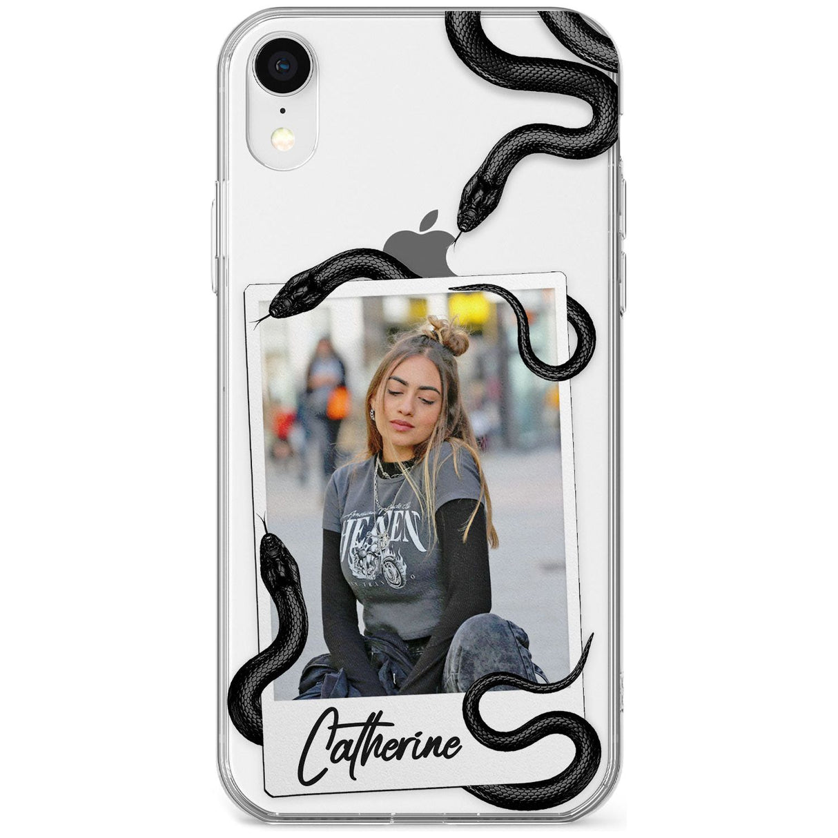 Personalised Snake Instant Photo Phone Case for iPhone X XS Max XR