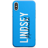 Bold Custom Name: Blue Slim TPU Phone Case Warehouse X XS Max XR