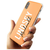 Bold Custom Name: Peach Slim TPU Phone Case Warehouse X XS Max XR