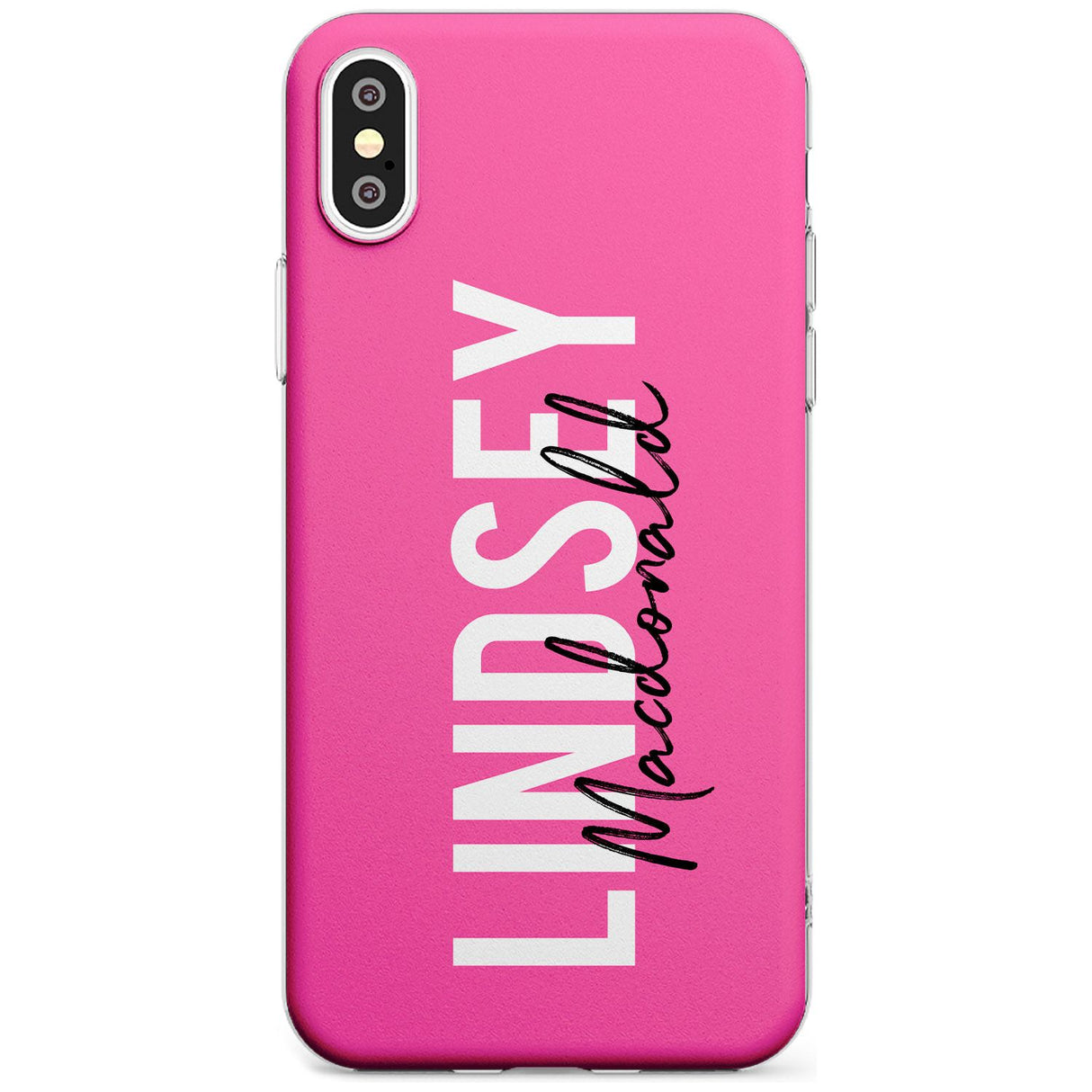 Bold Custom Name: Pink Slim TPU Phone Case Warehouse X XS Max XR