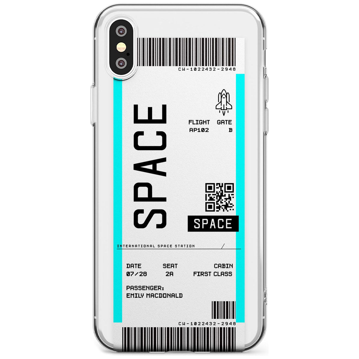 Space Custom Space Travel Ticket iPhone Case  Slim Case Custom Phone Case - Case Warehouse