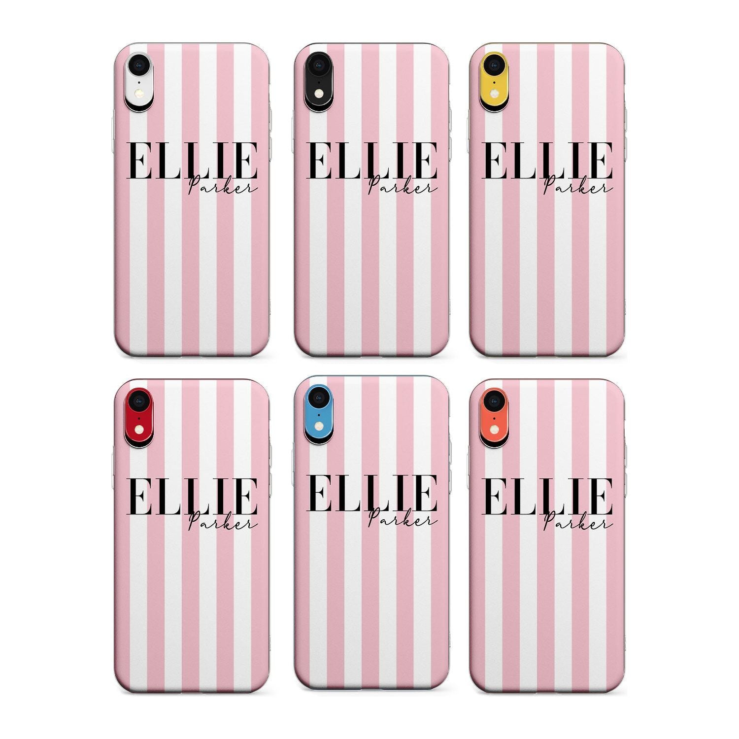White Stars on Clear Phone Case for iPhone X XS Max XR