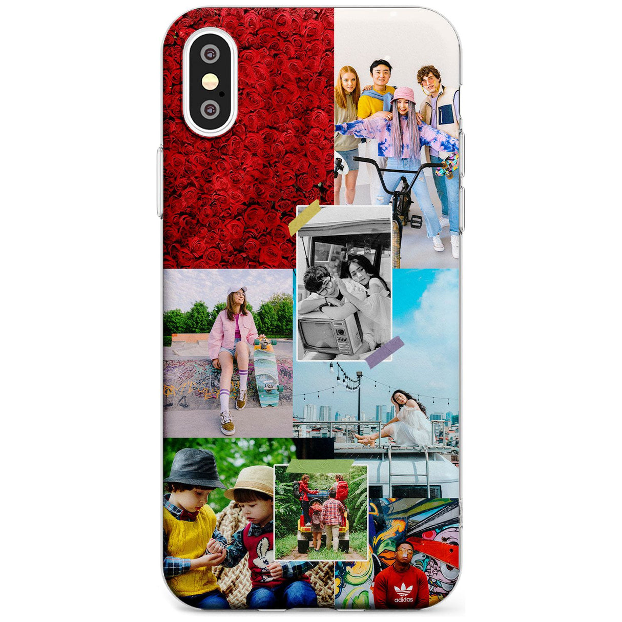 Personalised Photo Collage Slim TPU Phone Blanc Space X XS Max XR