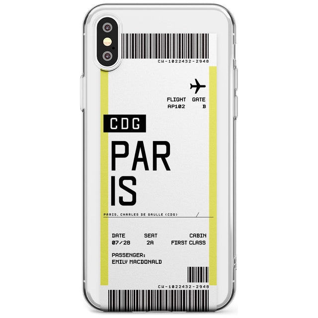 Paris Boarding Pass iPhone Case  Slim Case Custom Phone Case - Case Warehouse