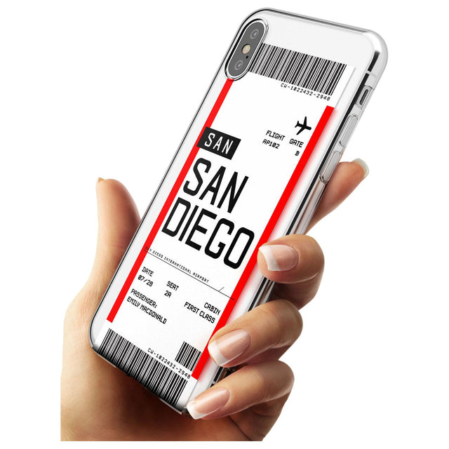 San Diego Boarding Pass iPhone Case   Custom Phone Case - Case Warehouse