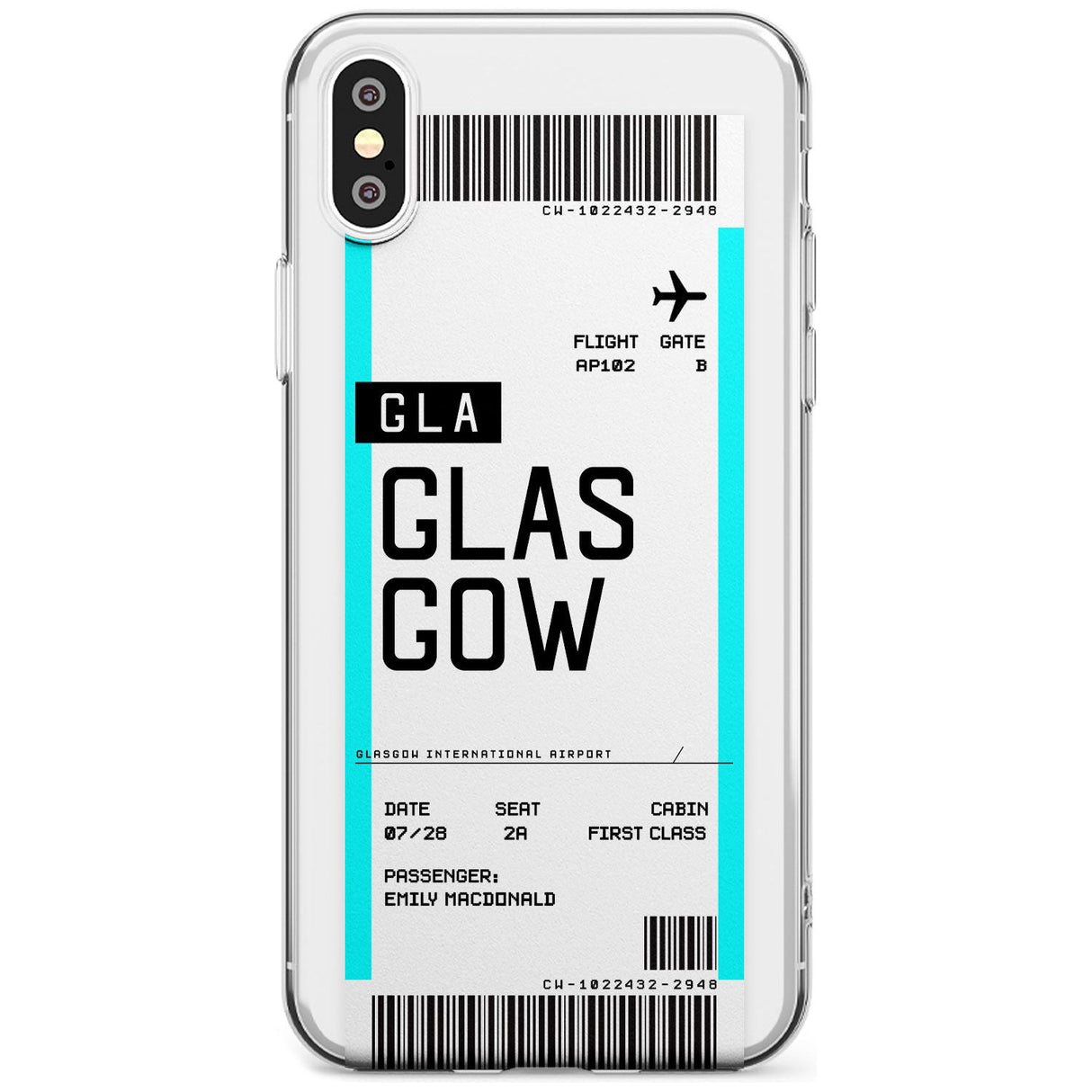 Glasgow Boarding Pass  Slim Case Custom Phone Case - Case Warehouse