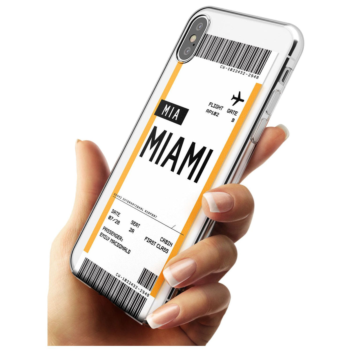 Miami Boarding Pass iPhone Case   Custom Phone Case - Case Warehouse