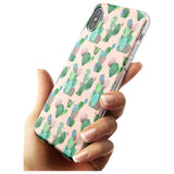 Pink Cactus Pattern Design Slim TPU Phone Case Warehouse X XS Max XR