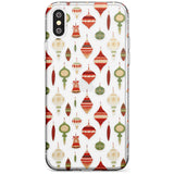 Christmas Baubles Pattern Slim TPU Phone Blanc Space X XS Max XR