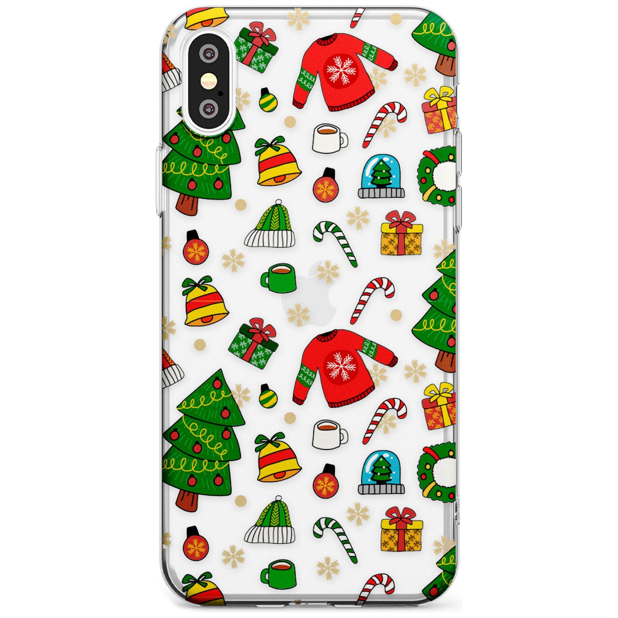 Christmas Mixture Pattern Slim TPU Phone Blanc Space X XS Max XR