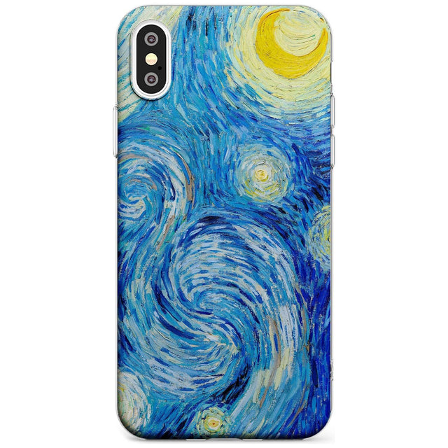 The Starry Night by Vincent Van Gogh Black Impact Phone Case for iPhone X XS Max XR