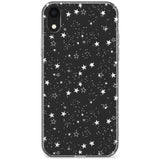 White Stars on Clear Phone Case for iPhone X XS Max XR