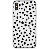 Black on Transparent Dalmatian Polka Dot Spots Slim TPU Phone Case Warehouse X XS Max XR