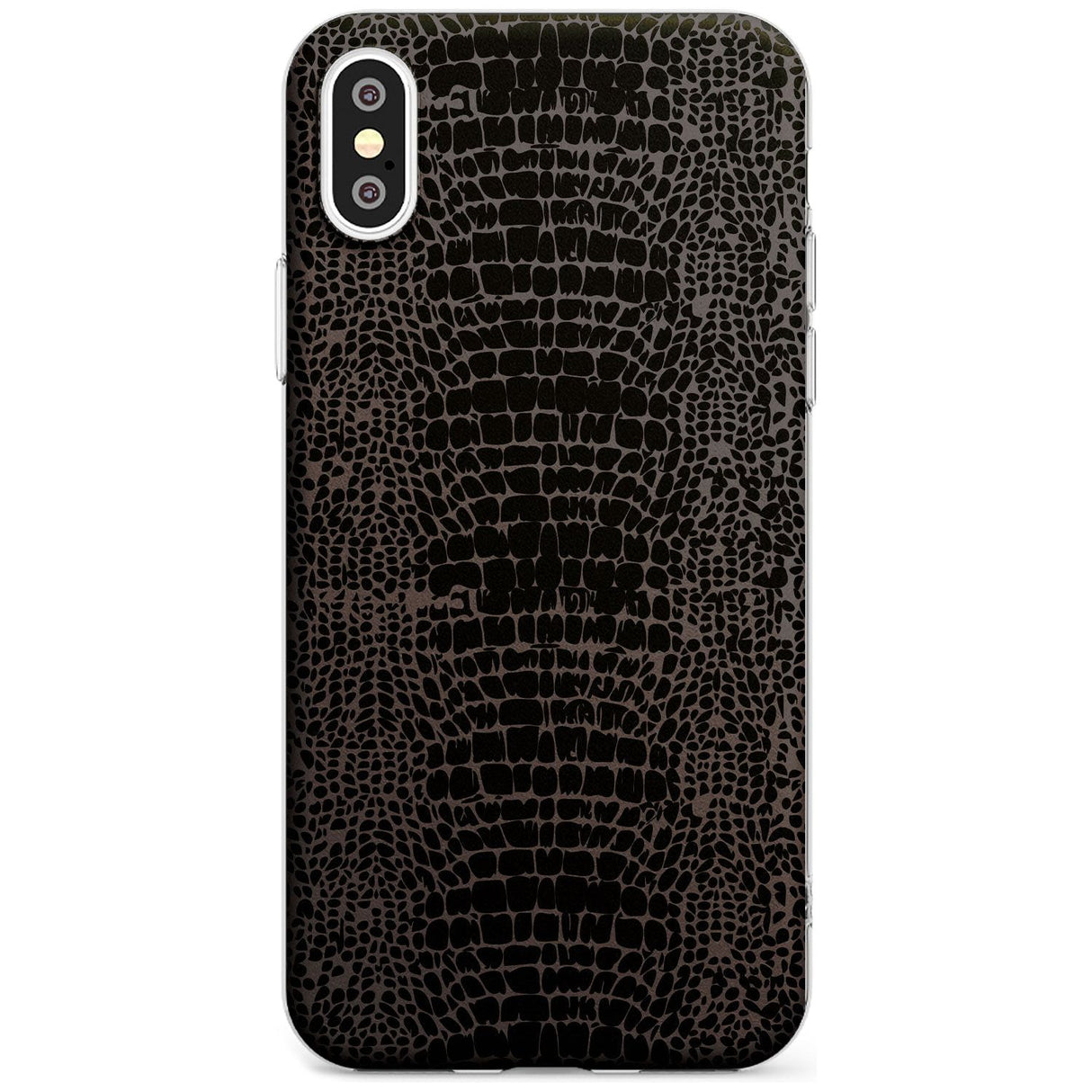 Dark Animal Print Pattern Snake Skin Slim TPU Phone Case Warehouse X XS Max XR