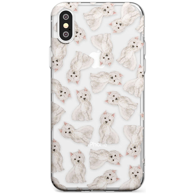 Westie Watercolour Dog Pattern Slim TPU Phone Case Warehouse X XS Max XR