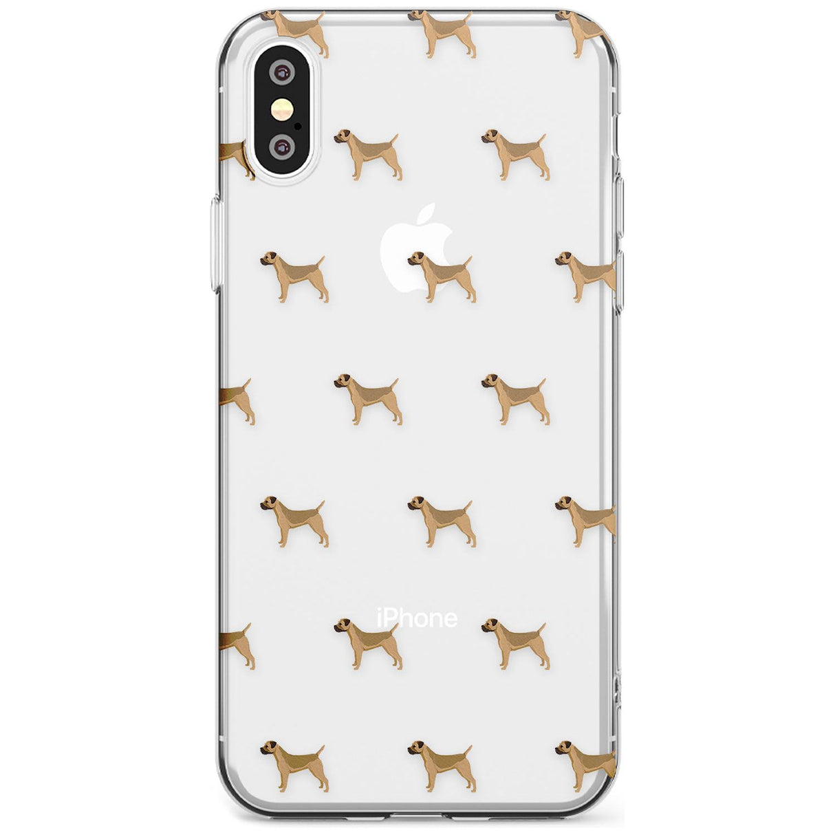 Boder Terrier Dog Pattern Clear Slim TPU Phone Case Warehouse X XS Max XR