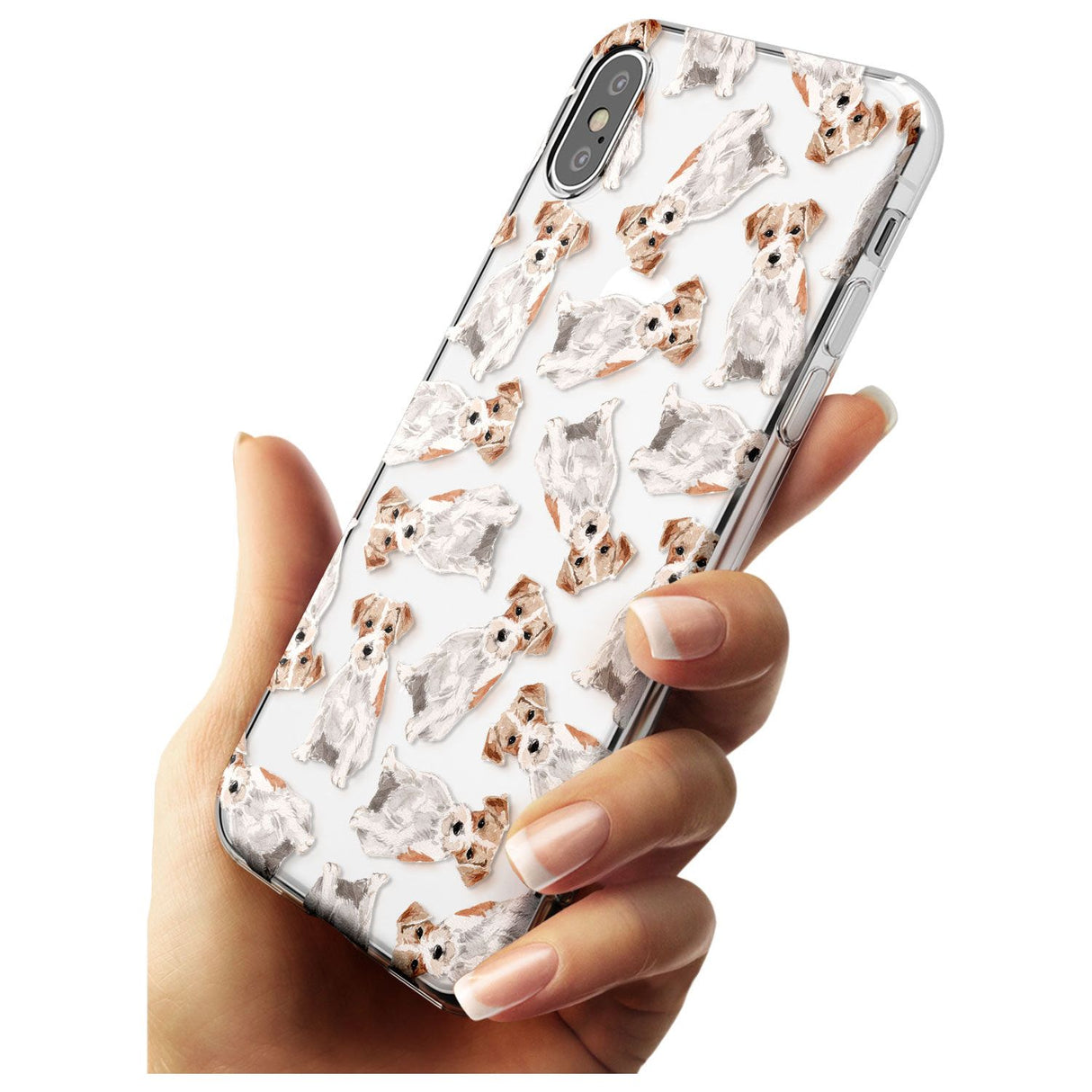 Wirehaired Jack Russell Watercolour Dog Pattern Slim TPU Phone Case Warehouse X XS Max XR