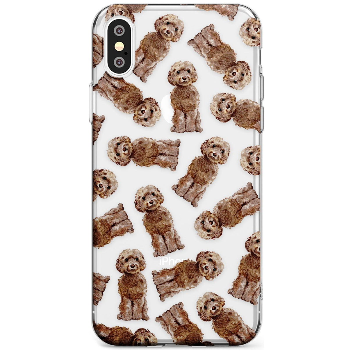 Cockapoo (Brown) Watercolour Dog Pattern Slim TPU Phone Case Warehouse X XS Max XR