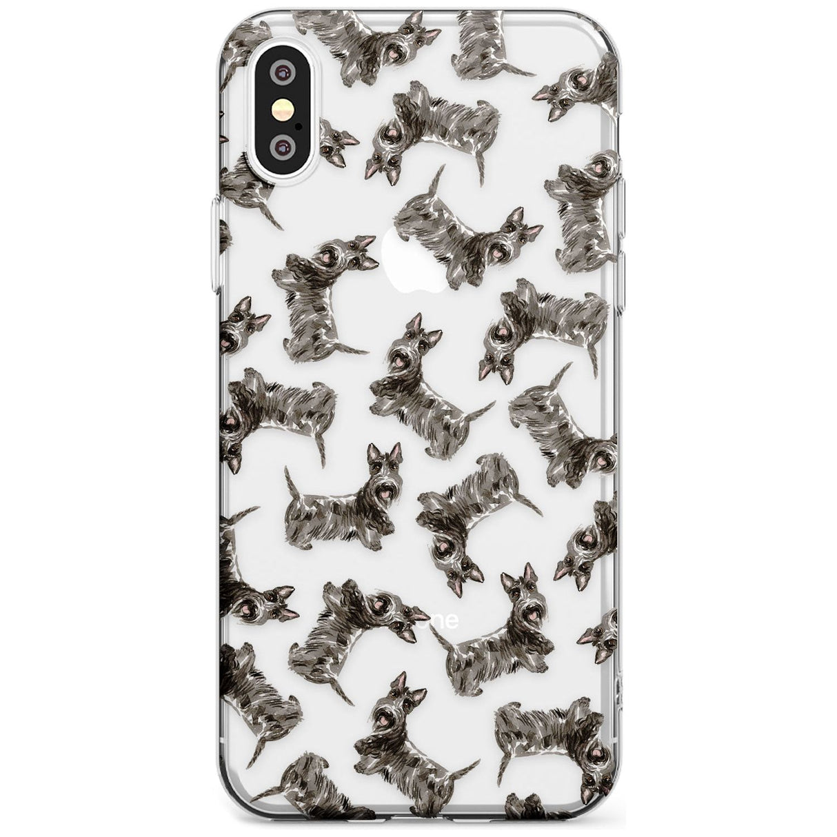 Scottish Terrier Watercolour Dog Pattern Slim TPU Phone Case Warehouse X XS Max XR