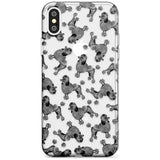 Poodle (Black) Watercolour Dog Pattern Slim TPU Phone Case Warehouse X XS Max XR