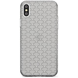 Abstract Lines: Scalloped Pattern Black Impact Phone Case for iPhone X XS Max XR