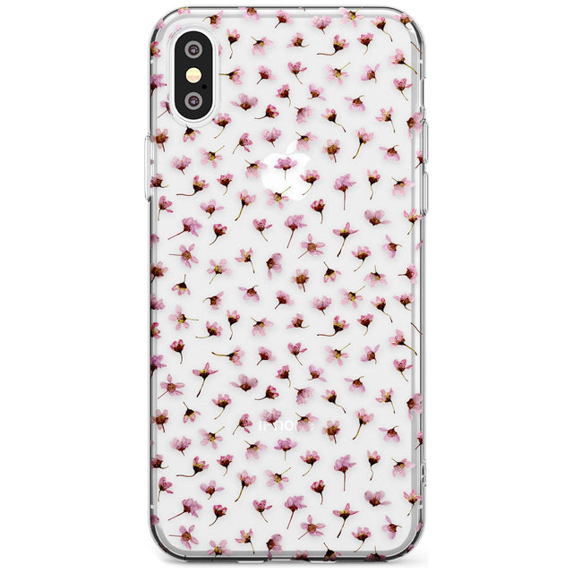 Small Pink Blossoms Transparent Design Slim TPU Phone Case Warehouse X XS Max XR