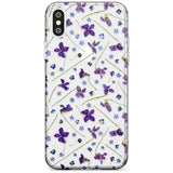 Violet & Blue Floral Pattern Design Slim TPU Phone Case Warehouse X XS Max XR