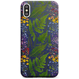 Busy Floral and Fern Design - Navy Slim TPU Phone Case Warehouse X XS Max XR