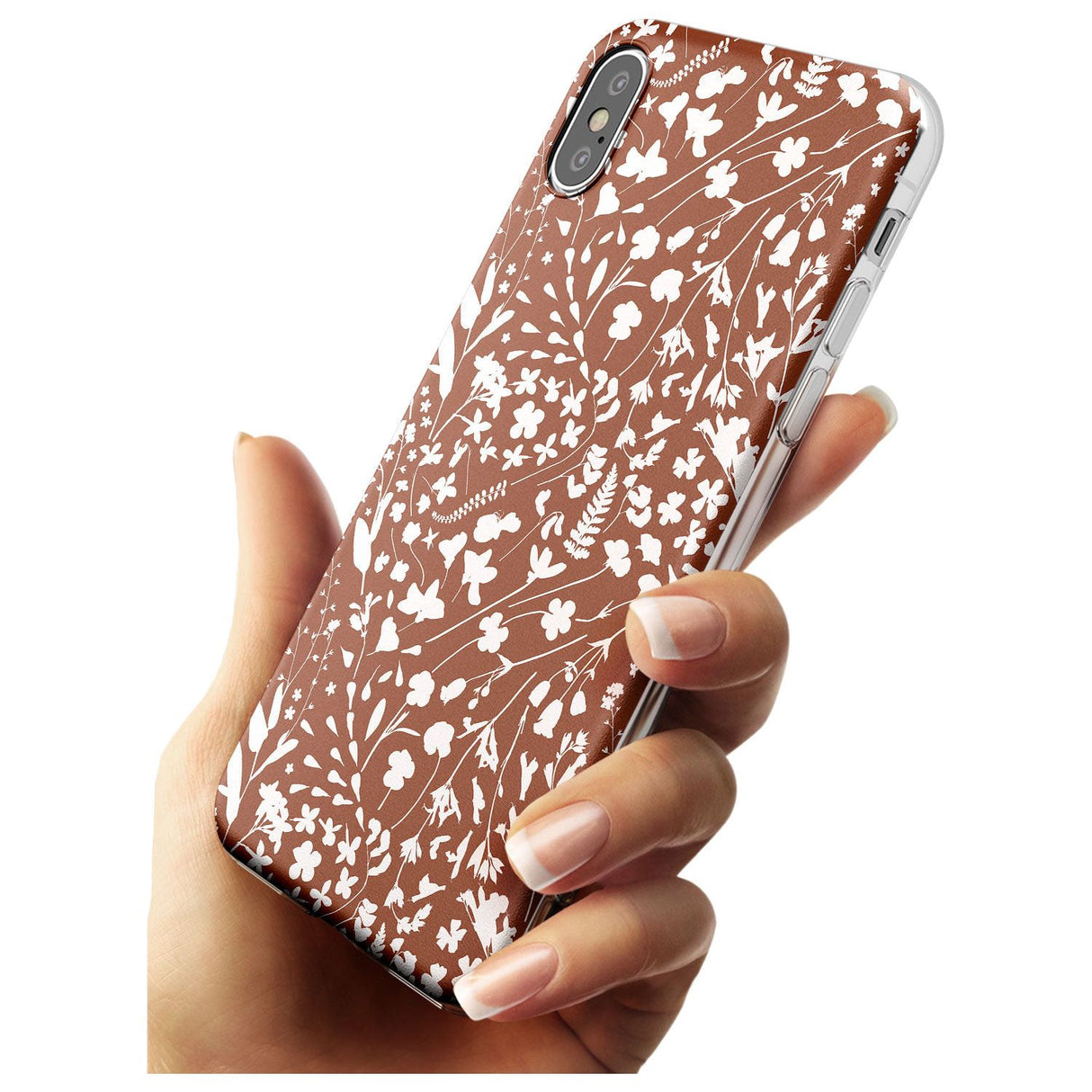 Wildflower Cluster on Terracotta Slim TPU Phone Case Warehouse X XS Max XR