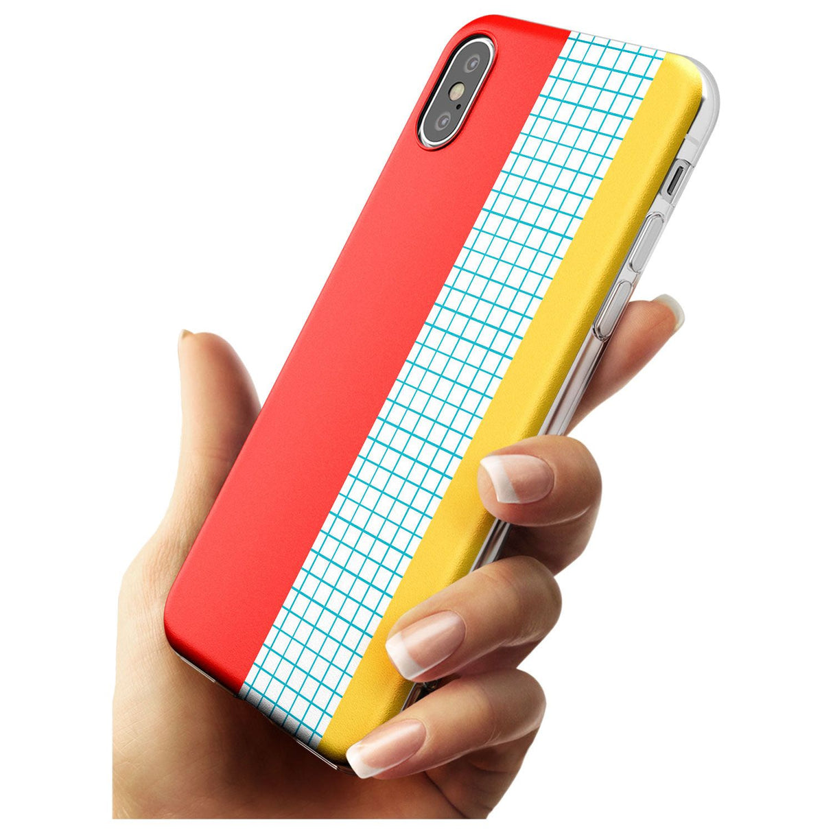 Abstract Grid Red, Blue, Yellow Slim TPU Phone Case Warehouse X XS Max XR