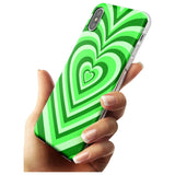 Green Heart Illusion Slim TPU Phone Blanc Space X XS Max XR