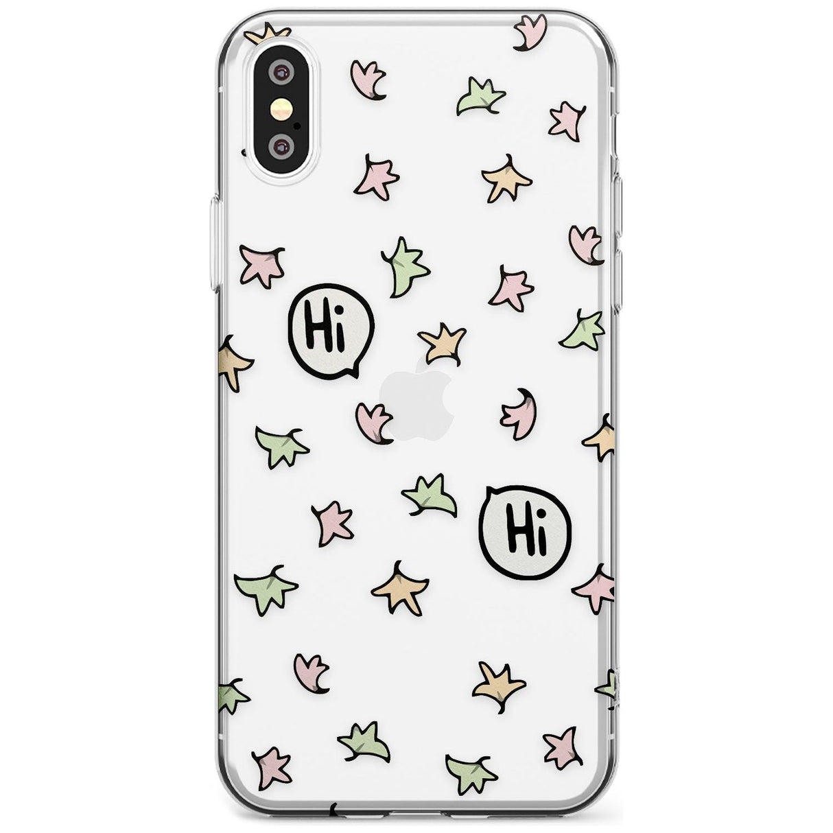 Heartstopper Leaves Pattern Slim TPU Phone Blanc Space X XS Max XR