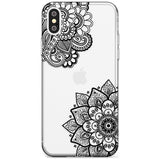 Black Henna Florals Slim TPU Phone Blanc Space X XS Max XR