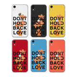 Don't Hold Back Love - Blue & White Phone Case for iPhone X XS Max XR