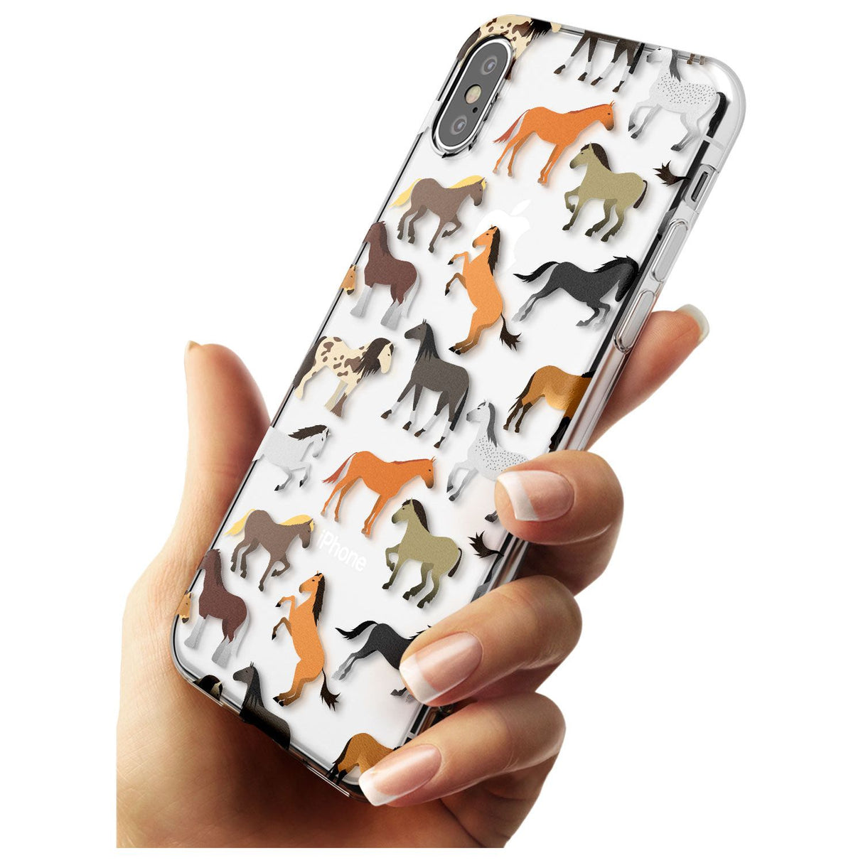 Horse Pattern Slim TPU Phone Blanc Space X XS Max XR