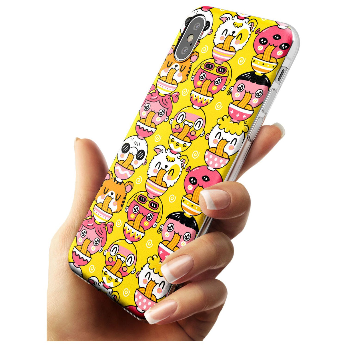 Ramen Noodle Kawaii Pattern Slim TPU Phone Blanc Space X XS Max XR