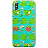 Frog Booty Kawaii Pattern Phone Case iPhone XS MAX / Clear Case,iPhone XR / Clear Case,iPhone X / iPhone XS / Clear Case Blanc Space