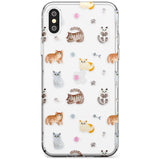 Cats with Toys - Clear Black Impact Phone Case for iPhone X XS Max XR