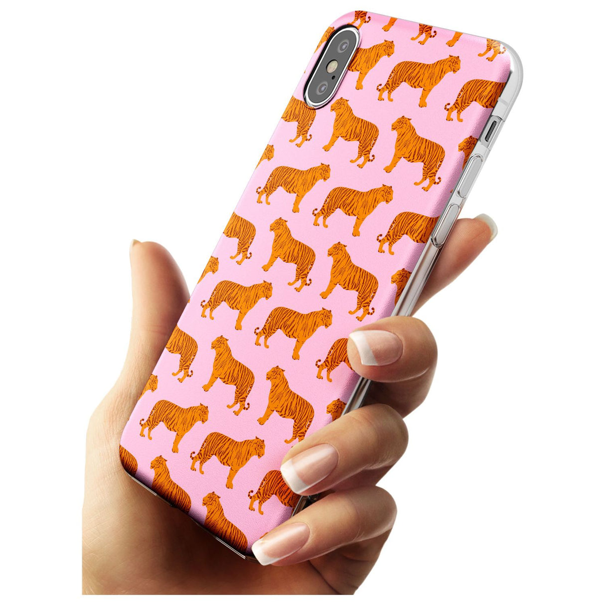 Tigers on Pink Pattern Slim TPU Phone Case Warehouse X XS Max XR