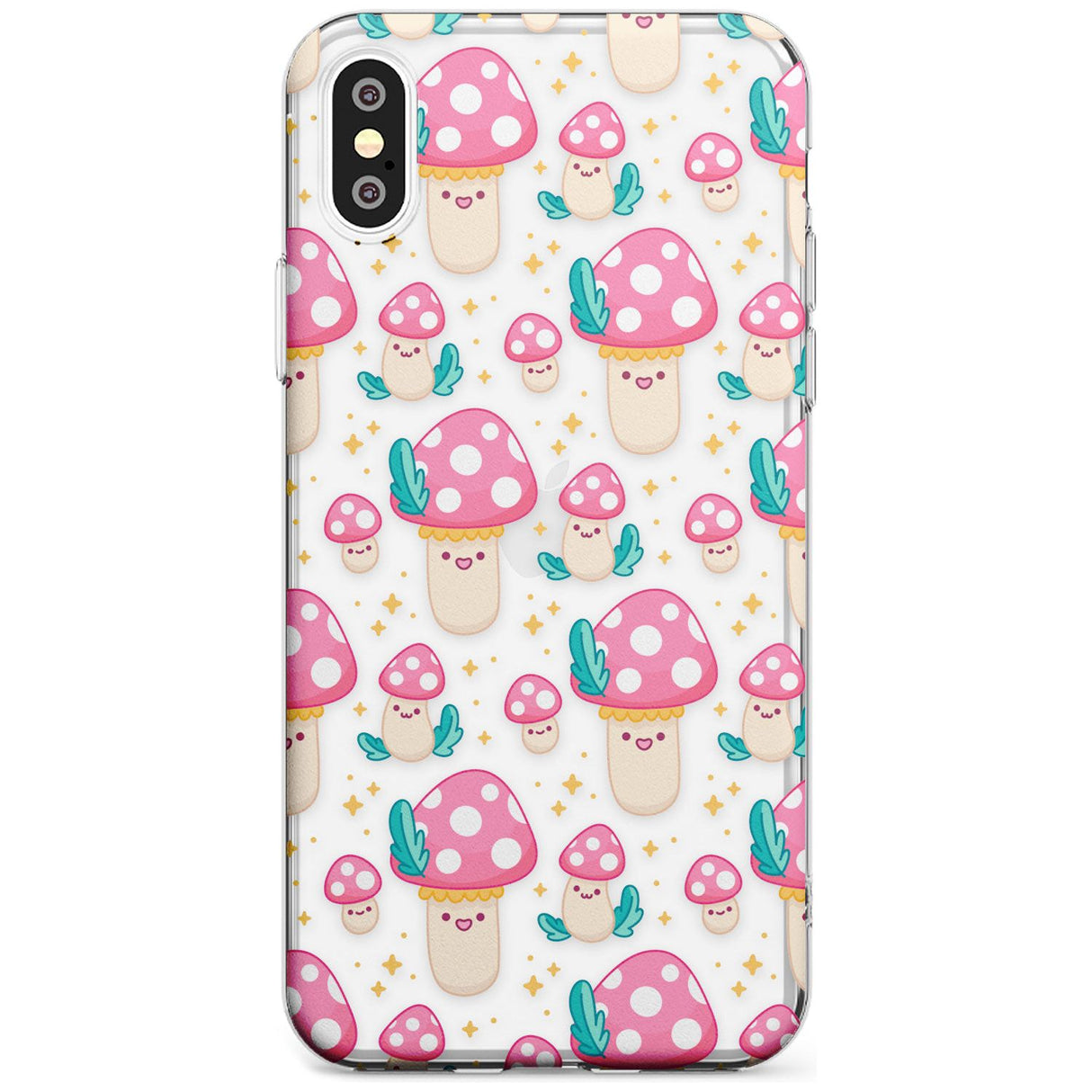 Cute Mushrooms Pattern Slim TPU Phone Blanc Space X XS Max XR