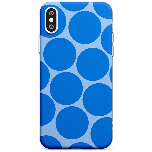 Abstract Retro Shapes: Blue Dots Black Impact Phone Case for iPhone X XS Max XR